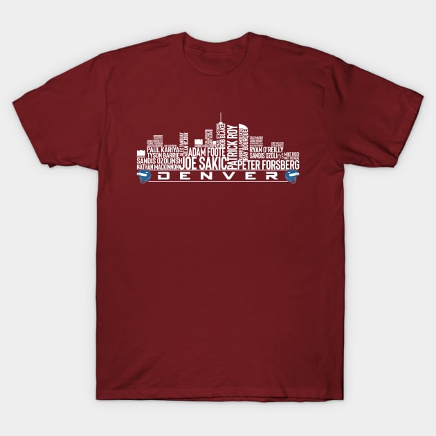 Colorado Hockey Team All Time Legends, Denver City Skyline T-Shirt by Baswan D'apparel Ish